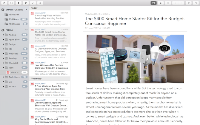 Mac RSS Readers ReadKit