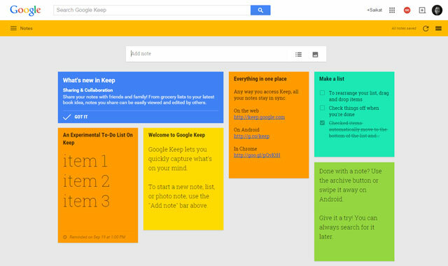 Noterar Chrome Extension - Google Keep