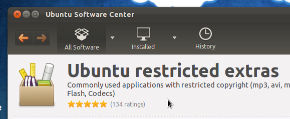 ubuntu-restricted-extras installera