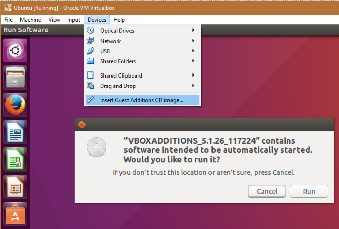Hur man använder VirtualBox: Användarhandbok 33 VirtualBox Ubuntu Guest Addition Run