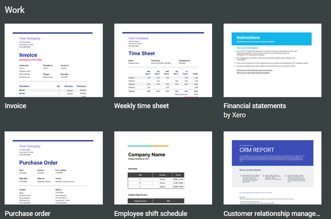 Google Sheets Mallar