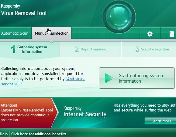 Kontrollera din dator snabbt och gratis med Kaspersky Virus Removal Tool scanner2