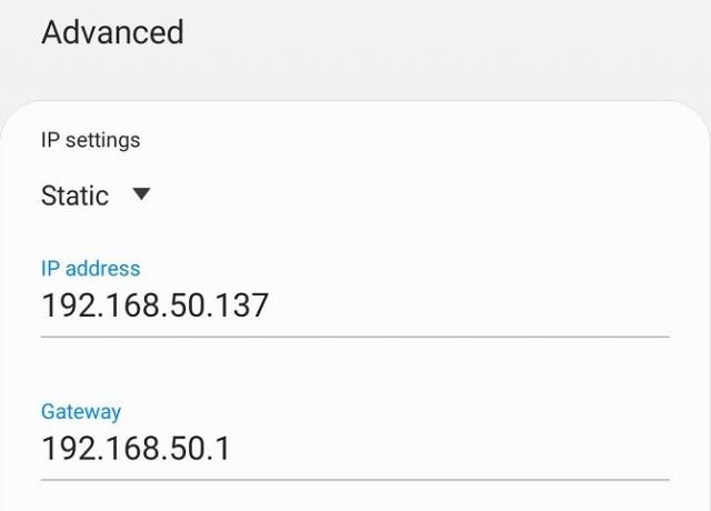 router-ip-adress på samsung android