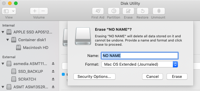 Hur du raderar en flashenhet från Diskverktyget på en Mac