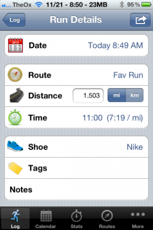 Runners logg gör det enkelt att hålla reda på dina körningar [iOS, gratis för en begränsad tid] 2012 11 21 08