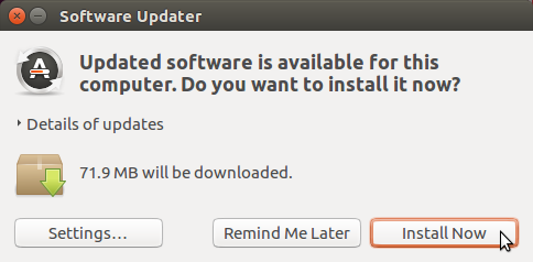 Installera uppdateringar med hjälp av Software Updater i Ubuntu 16.04