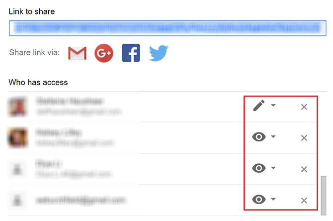 Hur man ser vem som har tillgång till dina Google Drive-filer Redigera delning