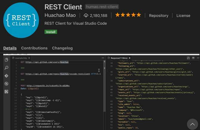 REST-klienttillägg för Visual Studio Code