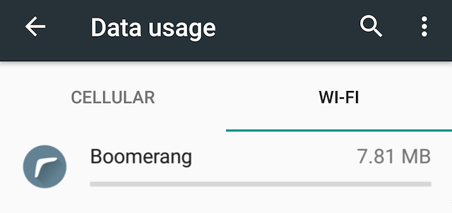 Android-meddelanden-bumerangdataanvändning