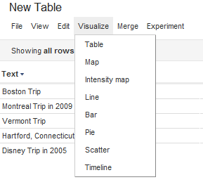 hur man google fusion tabeller