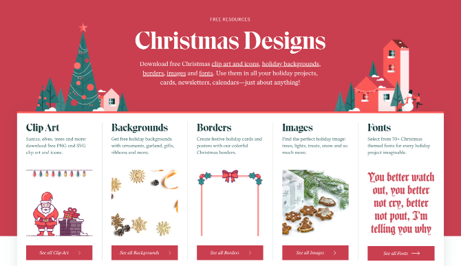 Christmas Headquarters har gratis nedladdningar av semesterdesigner