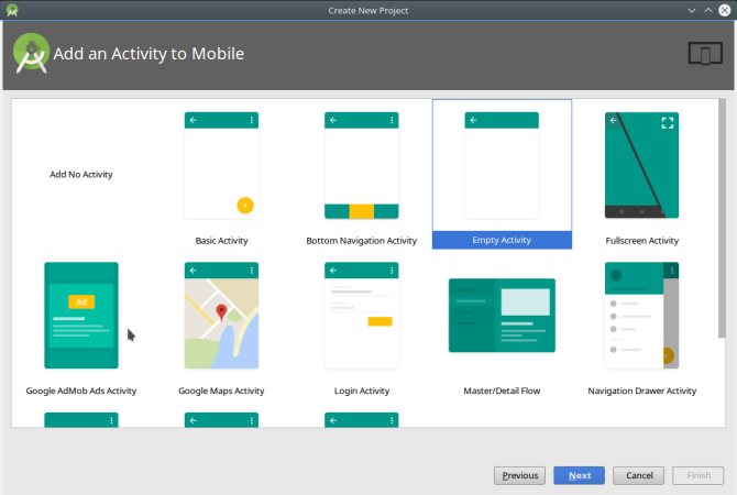 android skapa app androidstudio newproject3