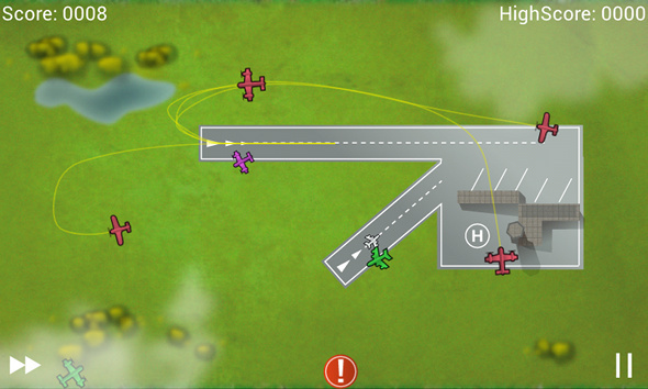 Kontrollera himlen och landplanen säkert med Air Control [Android 1.6+] -spelet för luftkontrollpussel