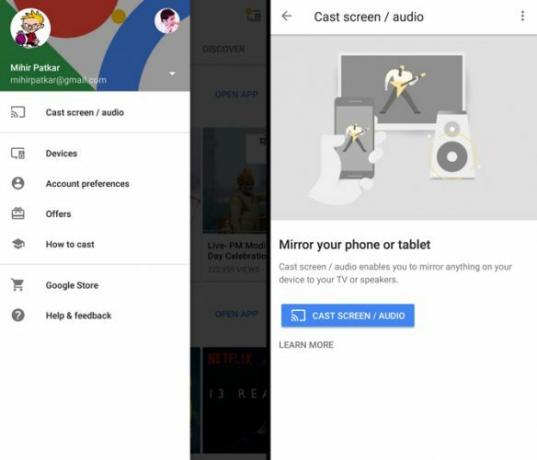 spegel android tv chromecast