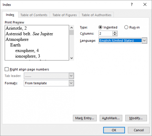 Hur man skapar professionella rapporter och dokument i Microsoft Word Format Index