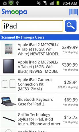 Bli betald för att handla smartare med Smoopa [Android 1.6+ & iOS] smoopa-sökning