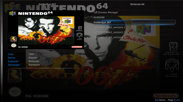 GoldenEye 007 på Kodi ROM Collection Browser