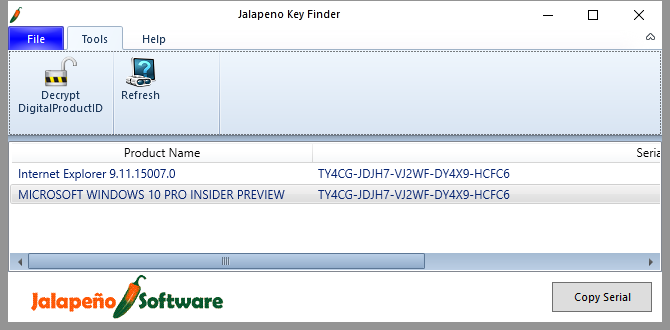 3 sätt att återställa serienummer i Windows Jalapeno 670x330