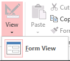 Åtkomst 2013 Form View