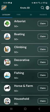 skärmdump av knots 3d app hem