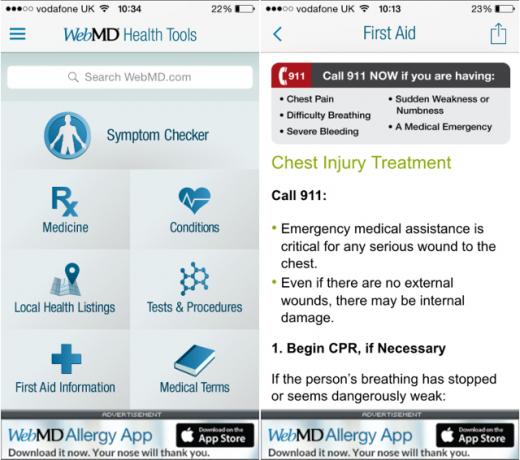 WebMD-app-första hjälpen