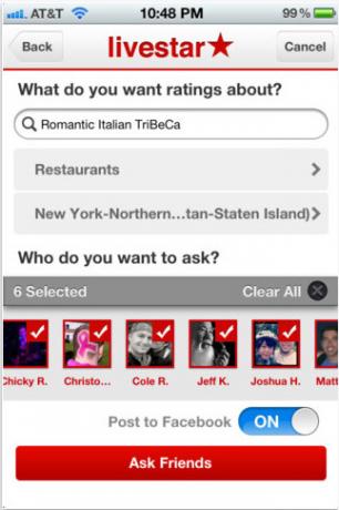 Livestar: Få rekommendationer för platser från dina vänner [iOS] livestar1