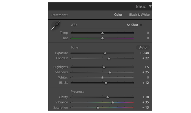 Lightroom Retro-inställningar