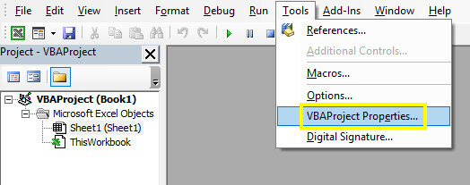 vba-projektegenskaper