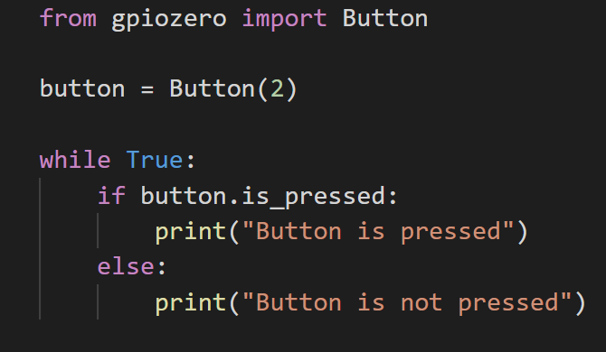 GPIO Zero Button exempelkod