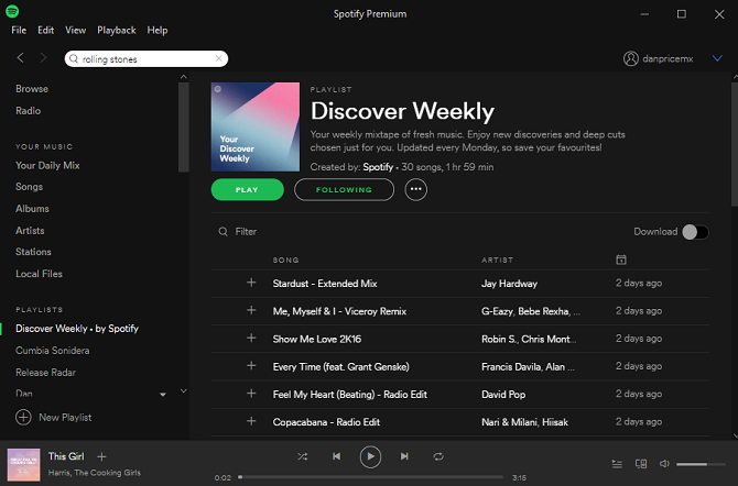 Spotify Discover Weekly