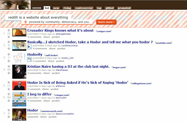 Subreddit - Hodor