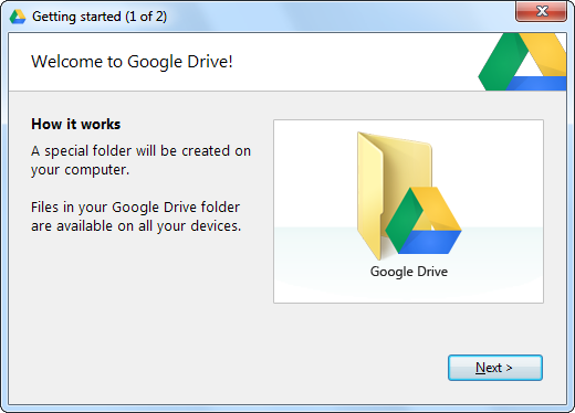 Detta är en skärmdump av ett av de bästa Windows-program som kallas Google Drive