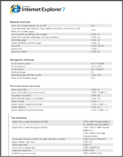 Internet Explorer-genvägar
