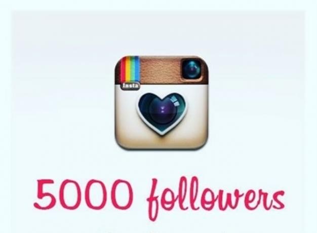 5000 följare på instagram