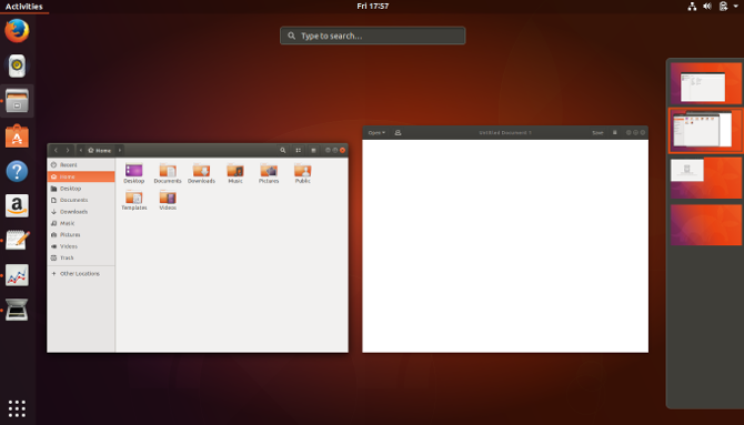 ubuntu gnome-enhetens arbetsytor