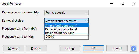 Ta bort sång från musik i Audacity