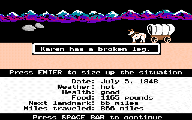 Vilda Västern-spel-oregon-trail