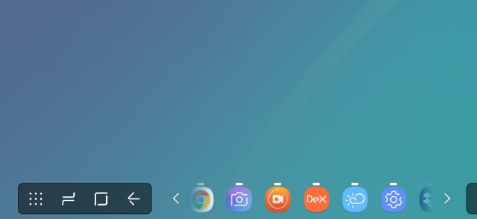 Appar och ikoner på DeX-skrivbordet