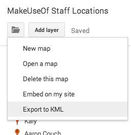 Google Maps-Export-KML