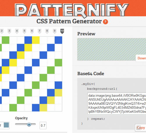 css mönster generator