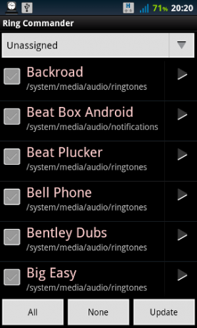 andoid ringtone manager