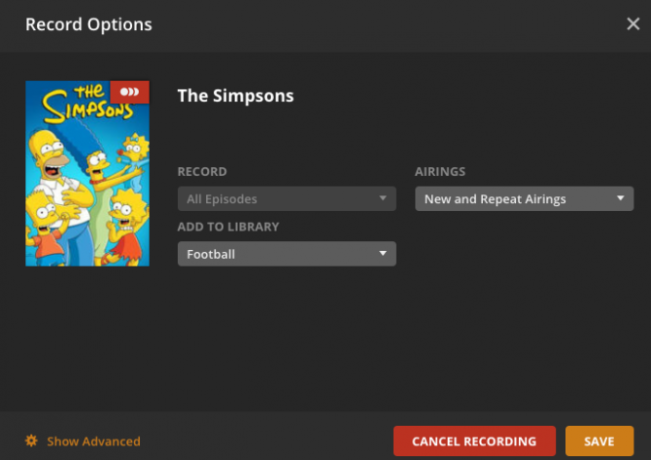 Plex-Record-TV-program