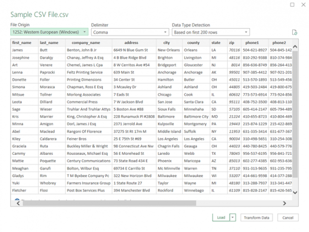 Ny textimportguide i Excel