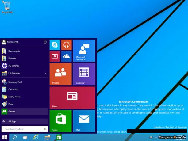 Windows 9 Desktop / Start-menyläcka 2014