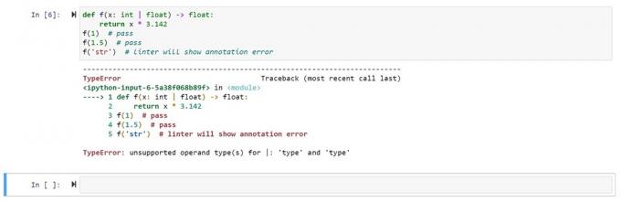 Anteckningsfel i Python