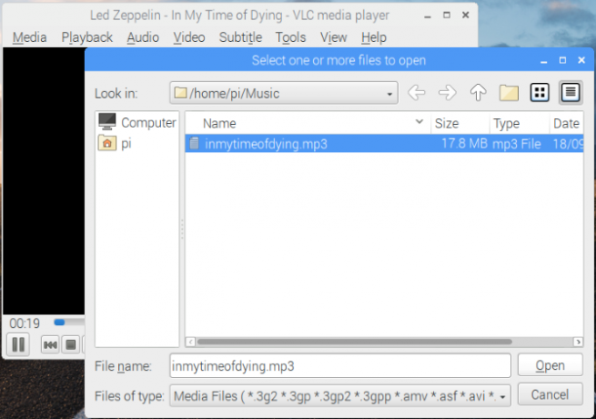 Spela ljud på Raspbian med VLC Player