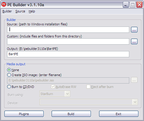 pe builder - skapa windows live cd