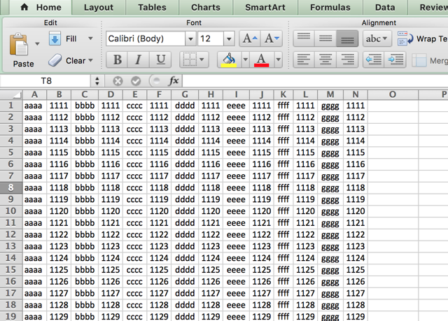 excel-importerade-fast text