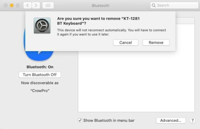 Ta bort och lägga till Bluetooth-enheter på macOS igen