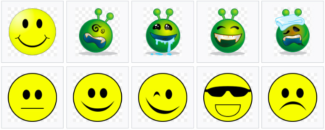 Exempel på smileys